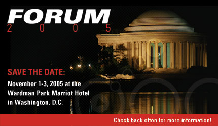 FORUM 2005 - Save the Date